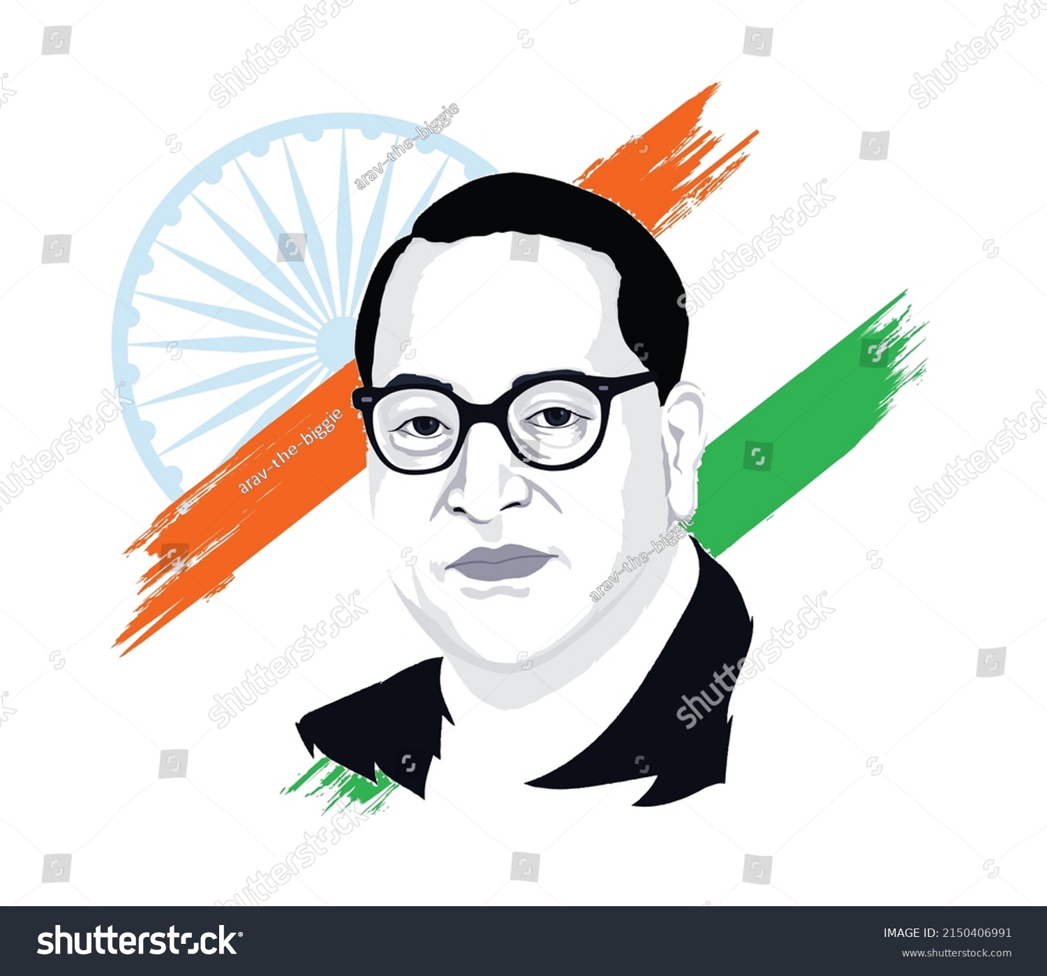 Br Ambedkar Anniversary Jayanti Vector Background Stock Vector (Royalty ...