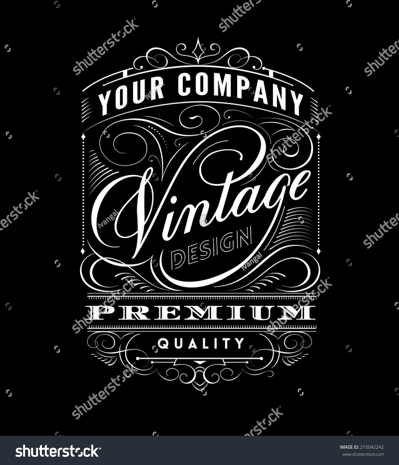 Vintage Label Design Stock Vector (Royalty Free) 215042242 | Shutterstock