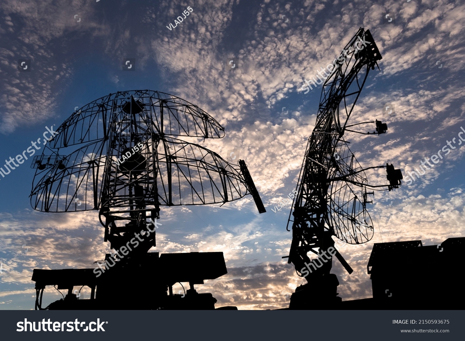 Air Defense Radars Military Mobile Anti Stock Photo 2150593675 ...