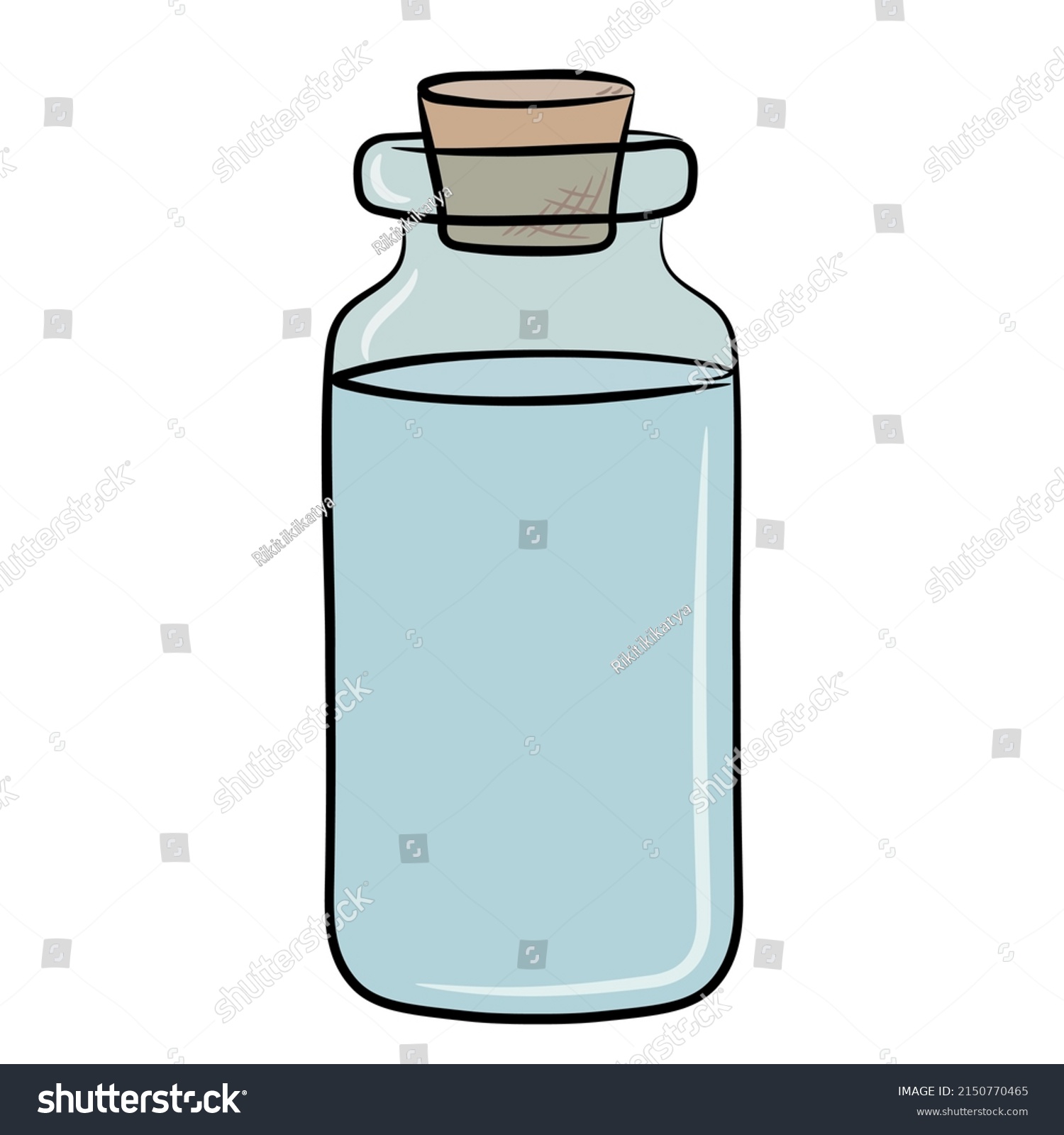 Colorful Drawing Glass Vial Liquid Inside Stock Vector (Royalty Free ...