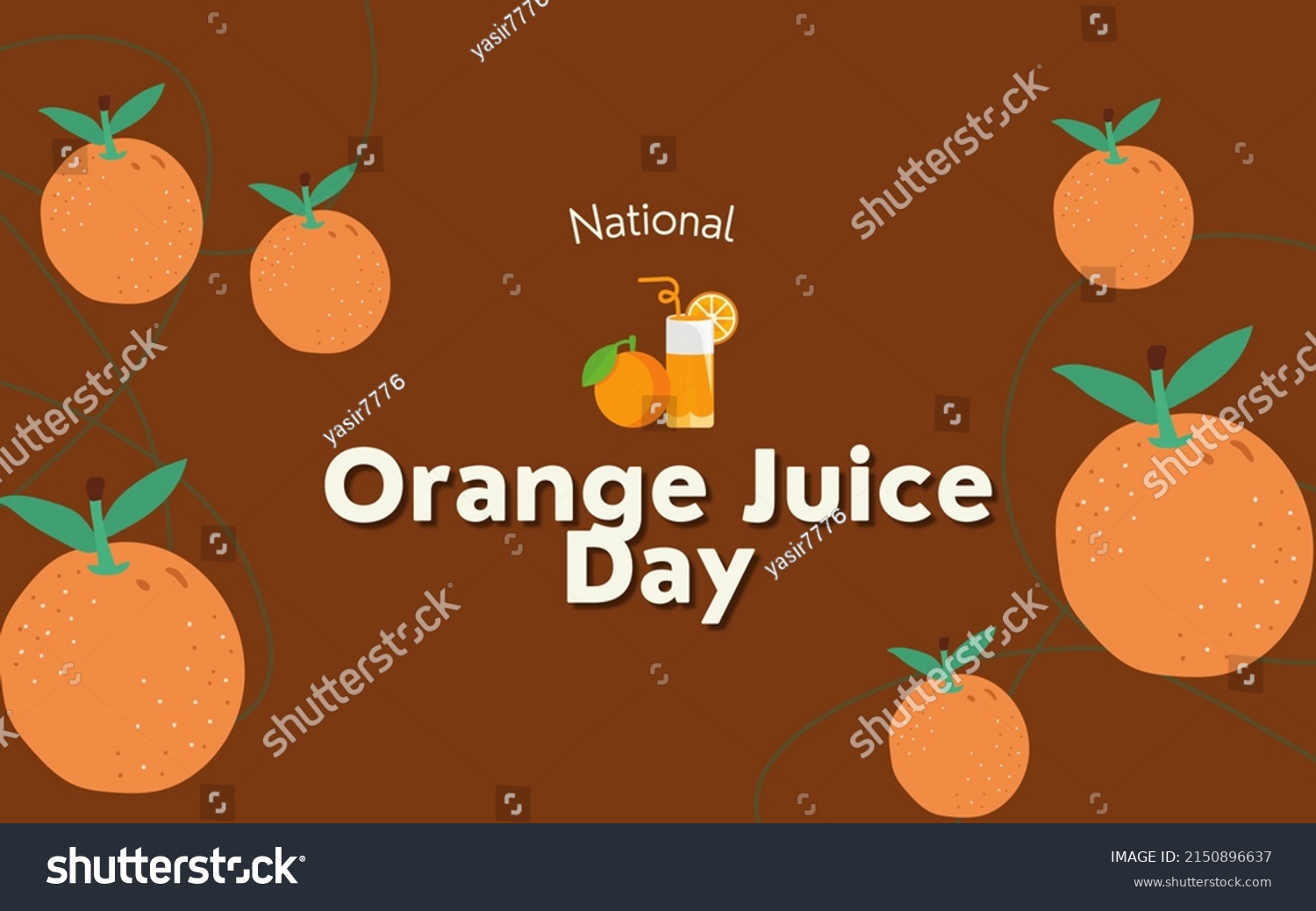 National Orange Juice Day 4rth May Stock Illustration 2150896637