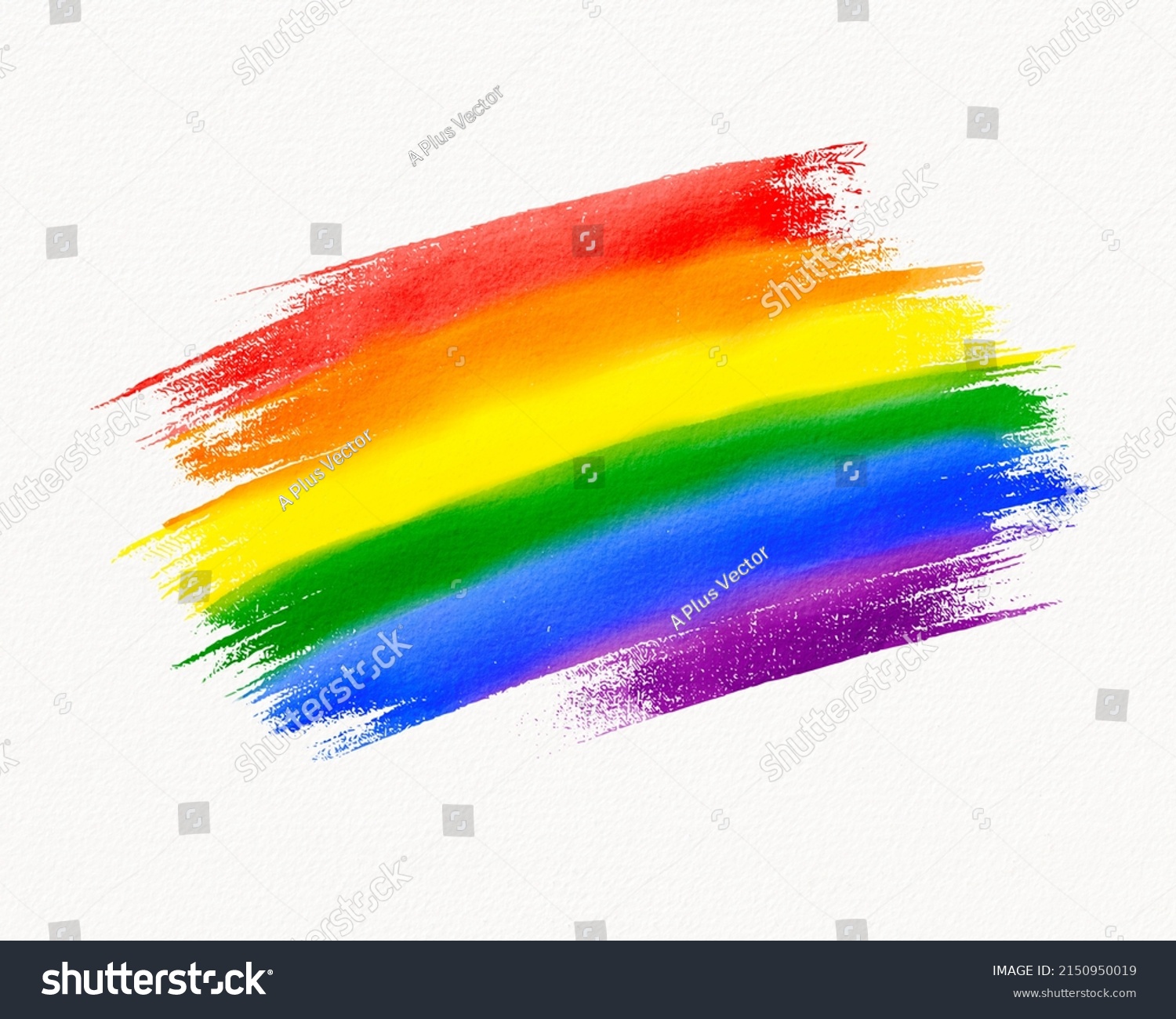 Lgbt Pride Month Watercolor Texture Concept Stock Illustration 2150950019 Shutterstock