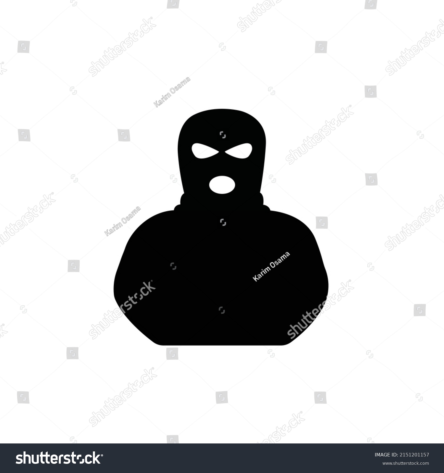 Bandit Mask Icon Vector Illustration Stock Vector Royalty Free   Stock Vector Bandit Mask Icon Vector Illustration 2151201157 