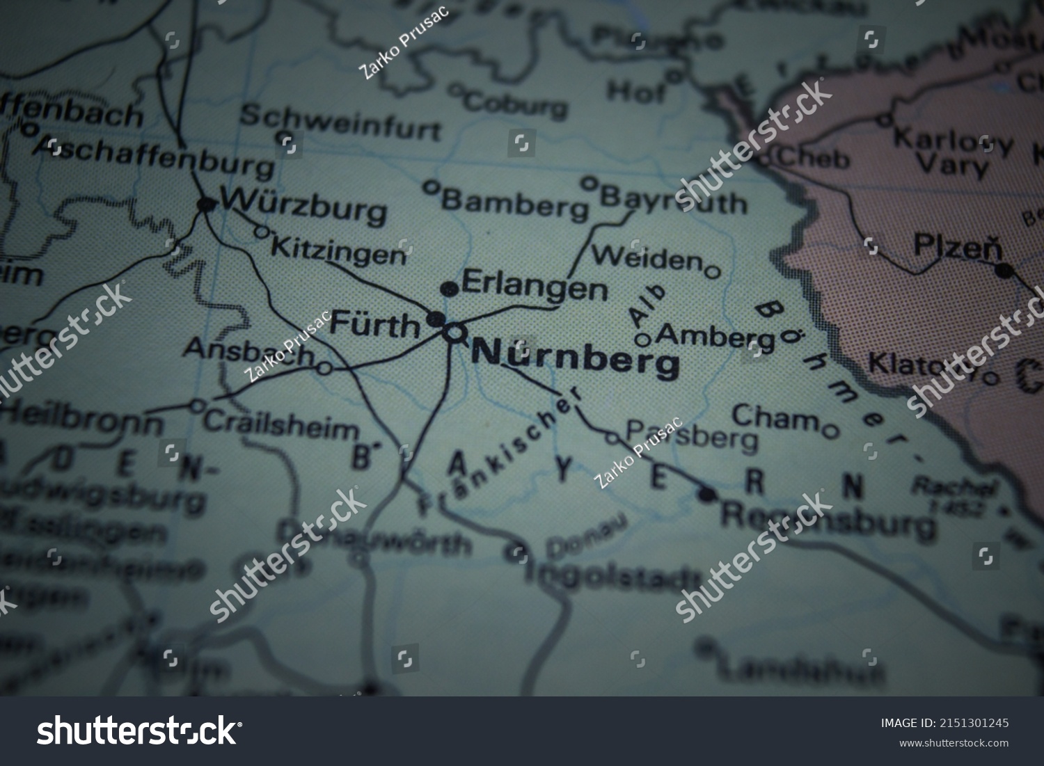 Stock Photo Nuremberg On World Political Map 2151301245 