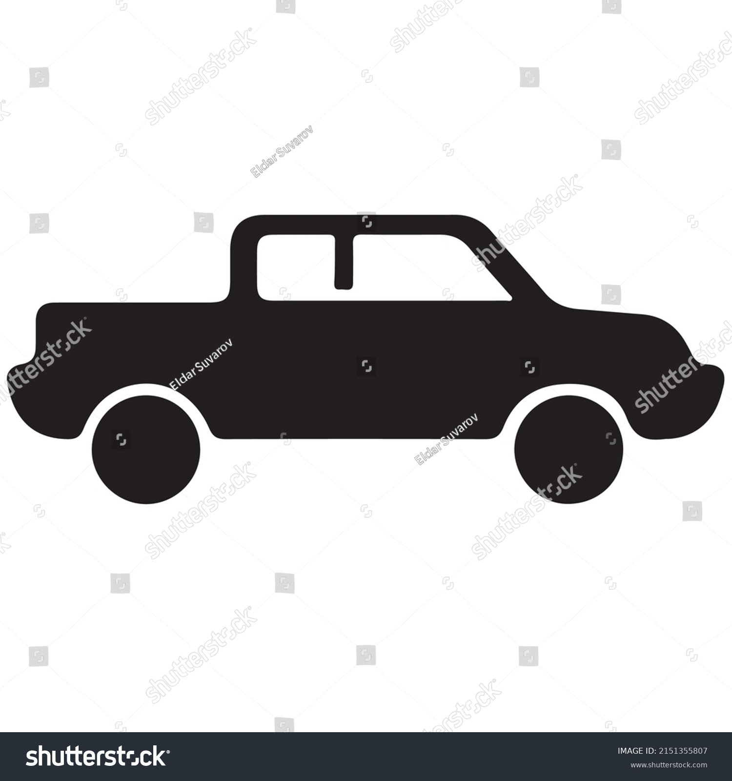 Car Silhouette Black White Stock Vector (Royalty Free) 2151355807 ...