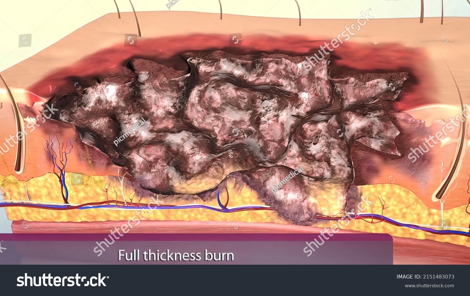 Full Thickness Burns Third Degree Burns Stock Illustration 2151483073 Shutterstock 0423