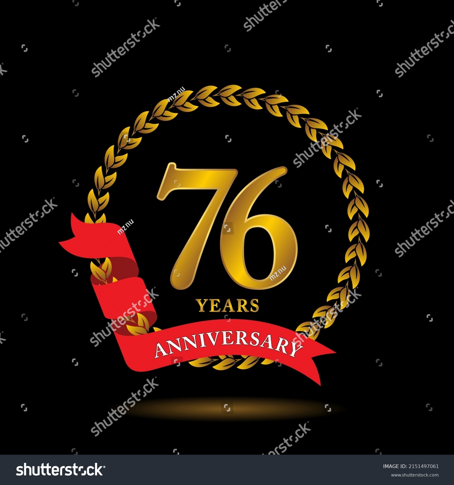 76th Anniversary Logo Anniversary Celebration Template Stock Vector Royalty Free 2151497061 7899