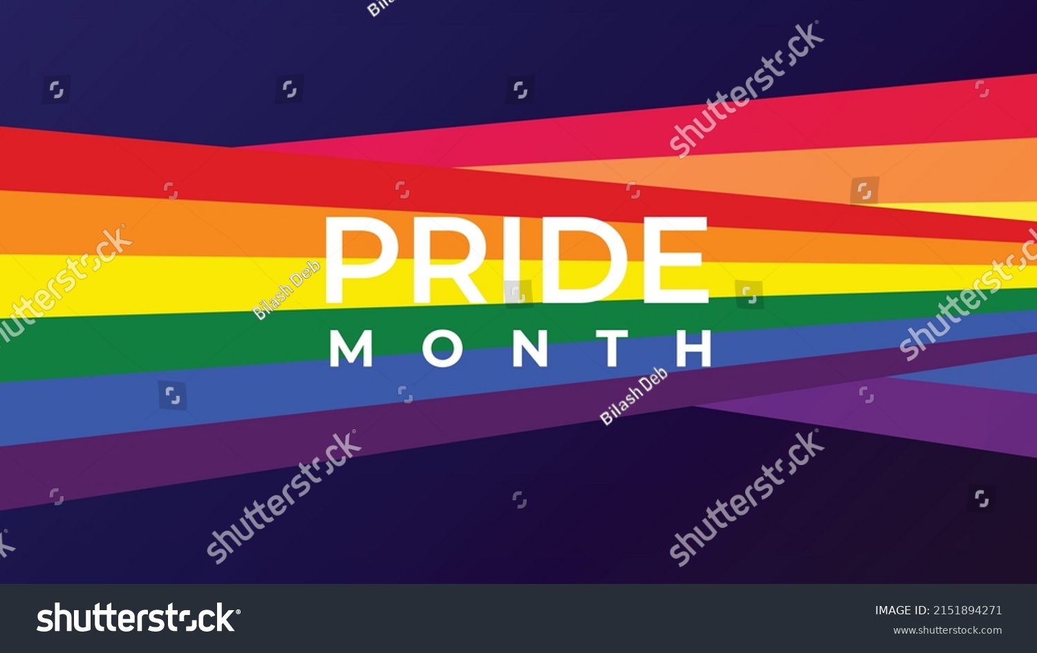 Pride Month Banner Pride Month Background Stock Vector (Royalty Free ...