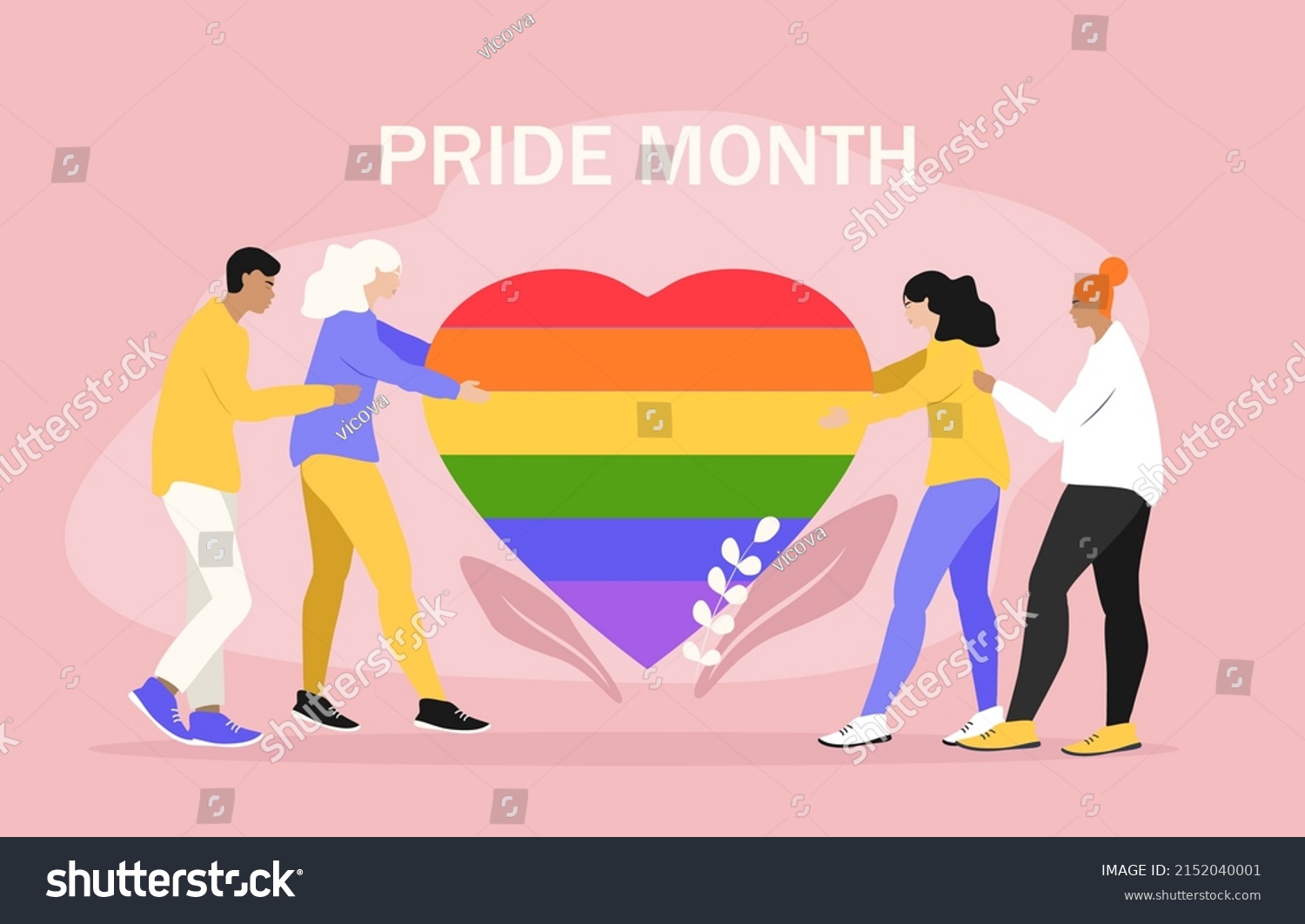 Vector Illustration Flat Style On Lgbt Stock Vector Royalty Free 2152040001 Shutterstock 