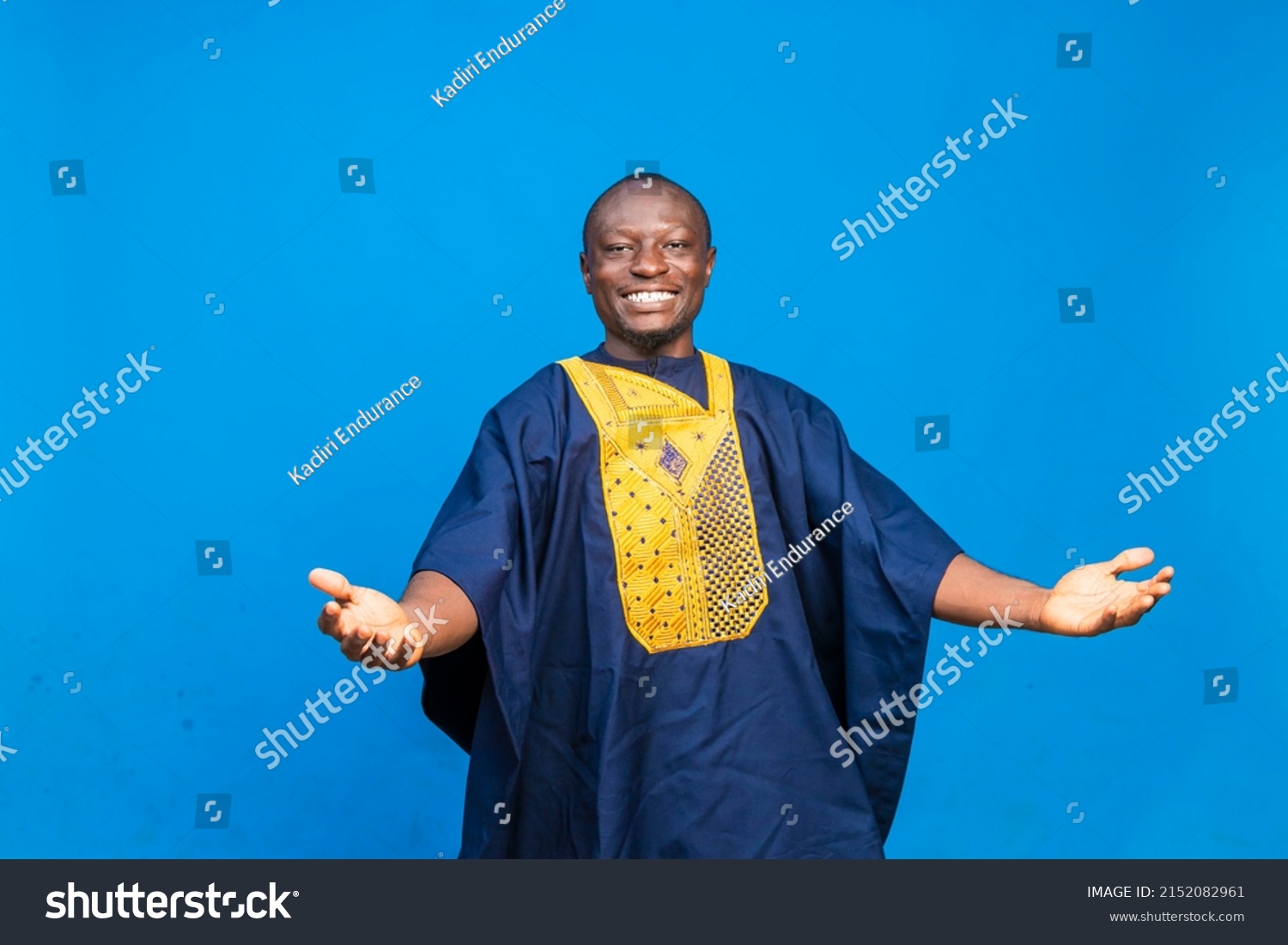 Young Black African Man Smiling Looking Stock Photo 2152082961