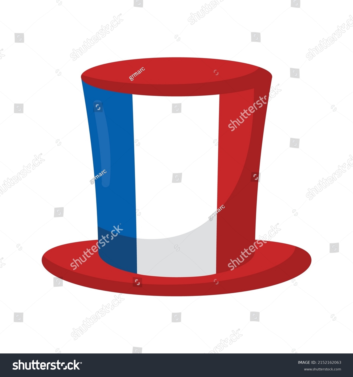 French Hat Illustration Over White Stock Vector Royalty Free