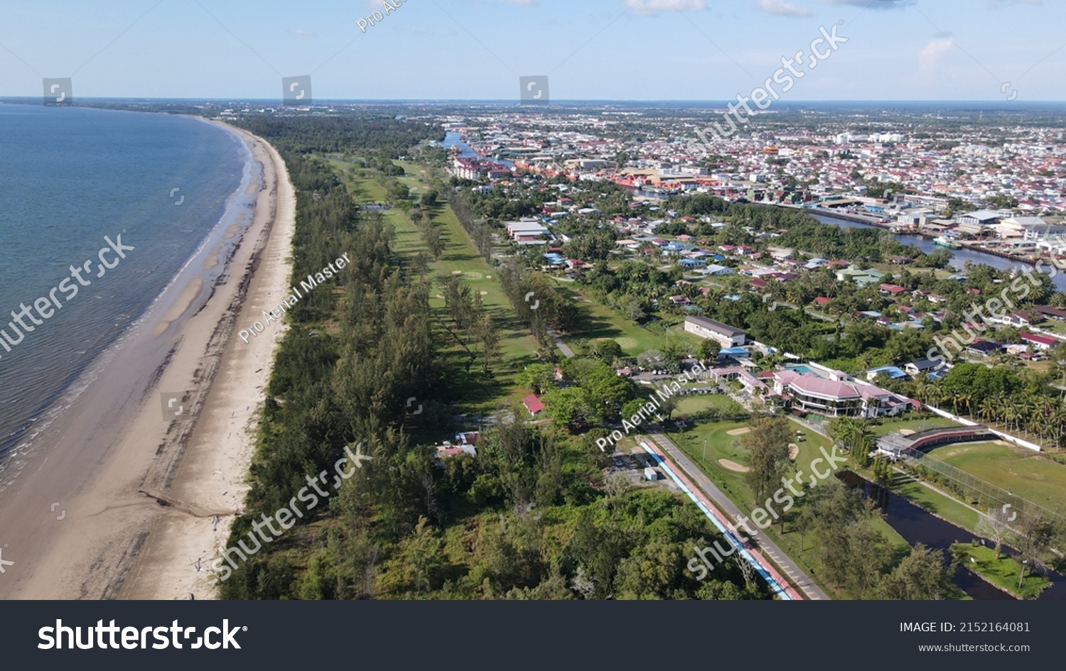 Stock Photo Miri Sarawak Malaysia May The Beautiful Coastal Town Of Miri City With Its Famous 2152164081 