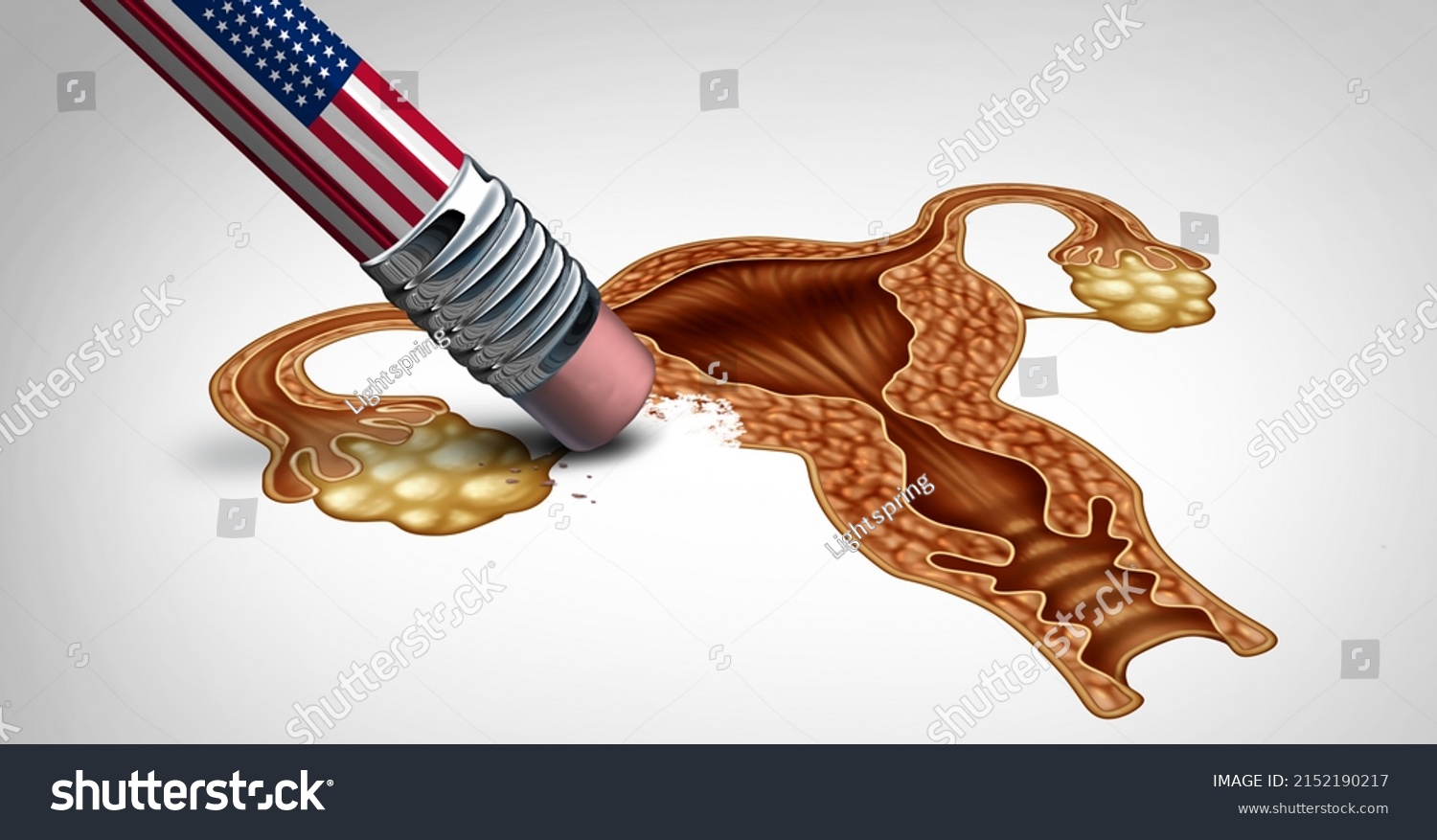 United States Reproductive Rights Loss Abortion Stock Illustration