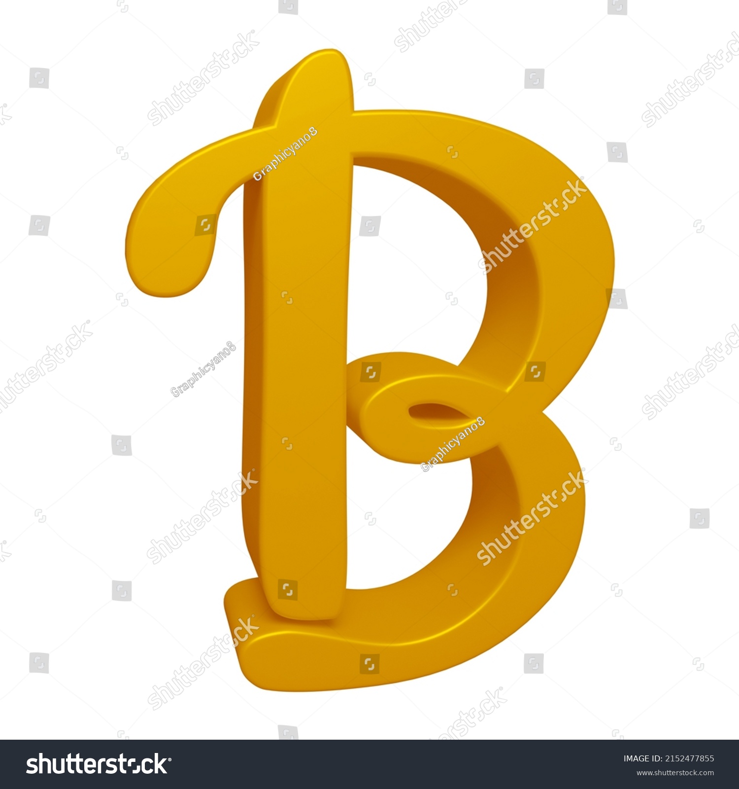 3d Rendering Alphabet Letter B Character Stock Illustration 2152477855 ...