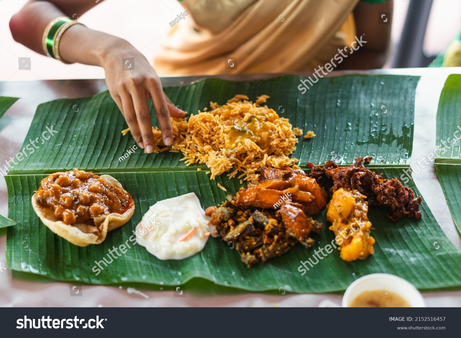 Close Indian Woman Hand Eating South Stock Photo 2152516457 | Shutterstock