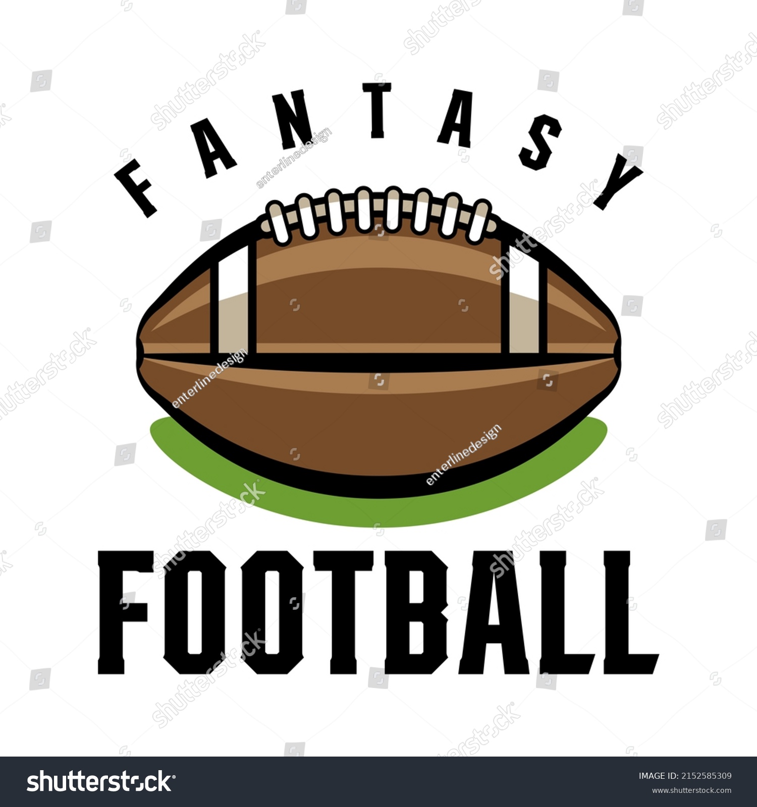 Fantasy Football League Ball Emblem Words Stock Illustration 2152585309 ...