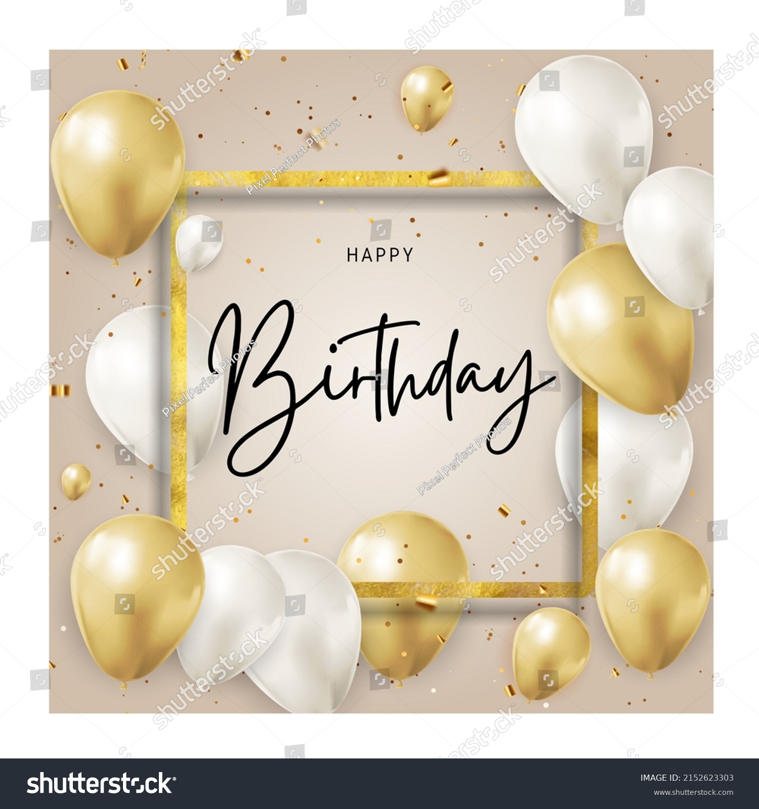 Happy Birthday Card Wish Your Friends Stock Illustration 2152623303 