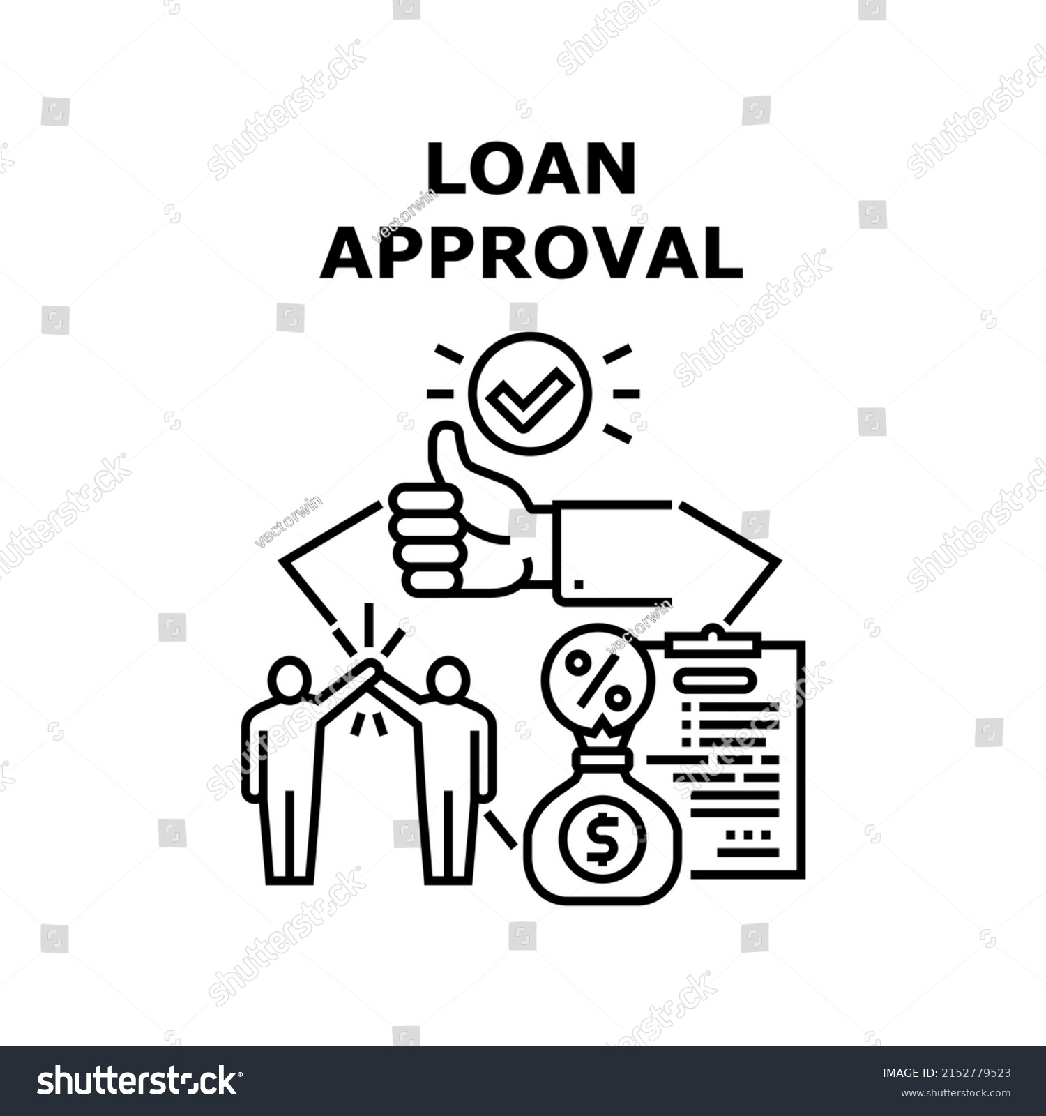 Loan Approval Vector Icon Concept Loan Stock Vector (Royalty Free ...