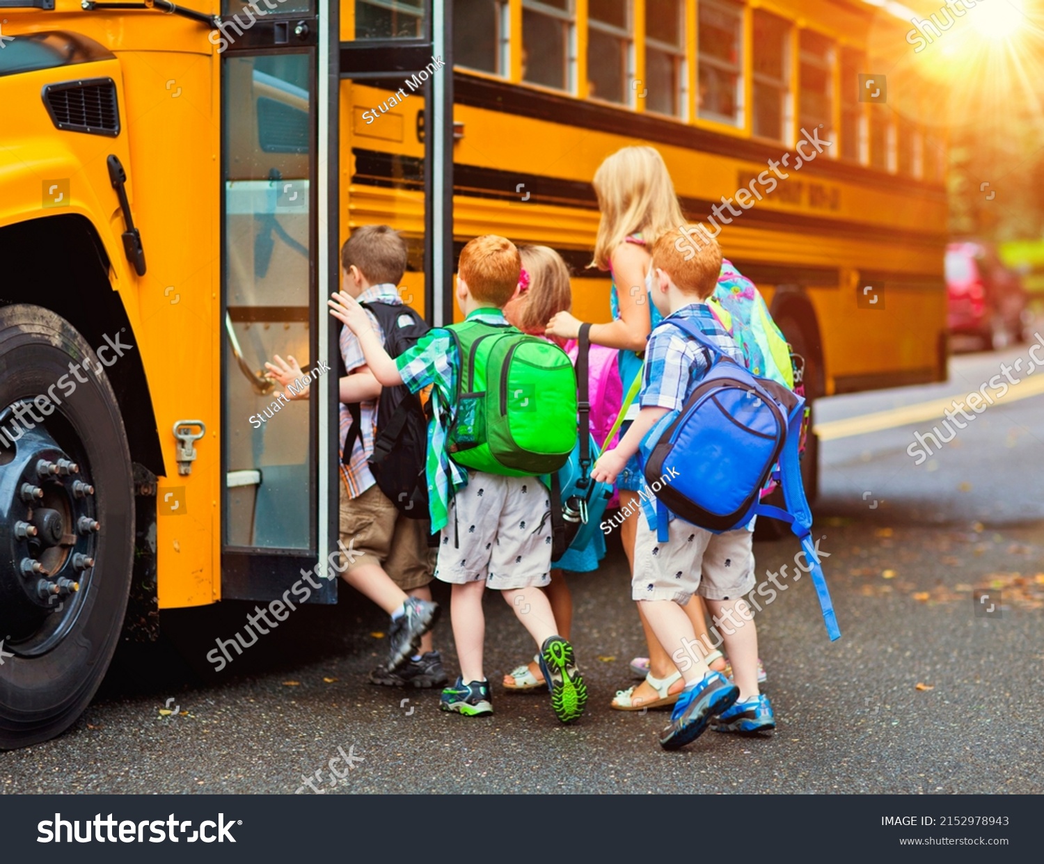 Group Young Unidentifiable Children Getting On Stock Photo 2152978943 ...