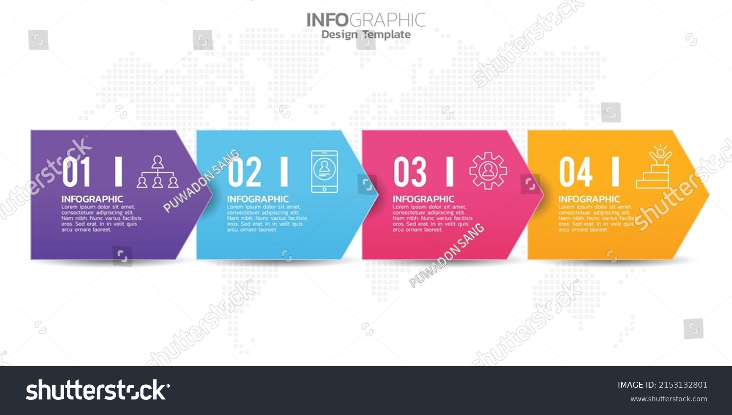 Infographic Steps Elements Content Diagram Flowchart Stock Vector ...