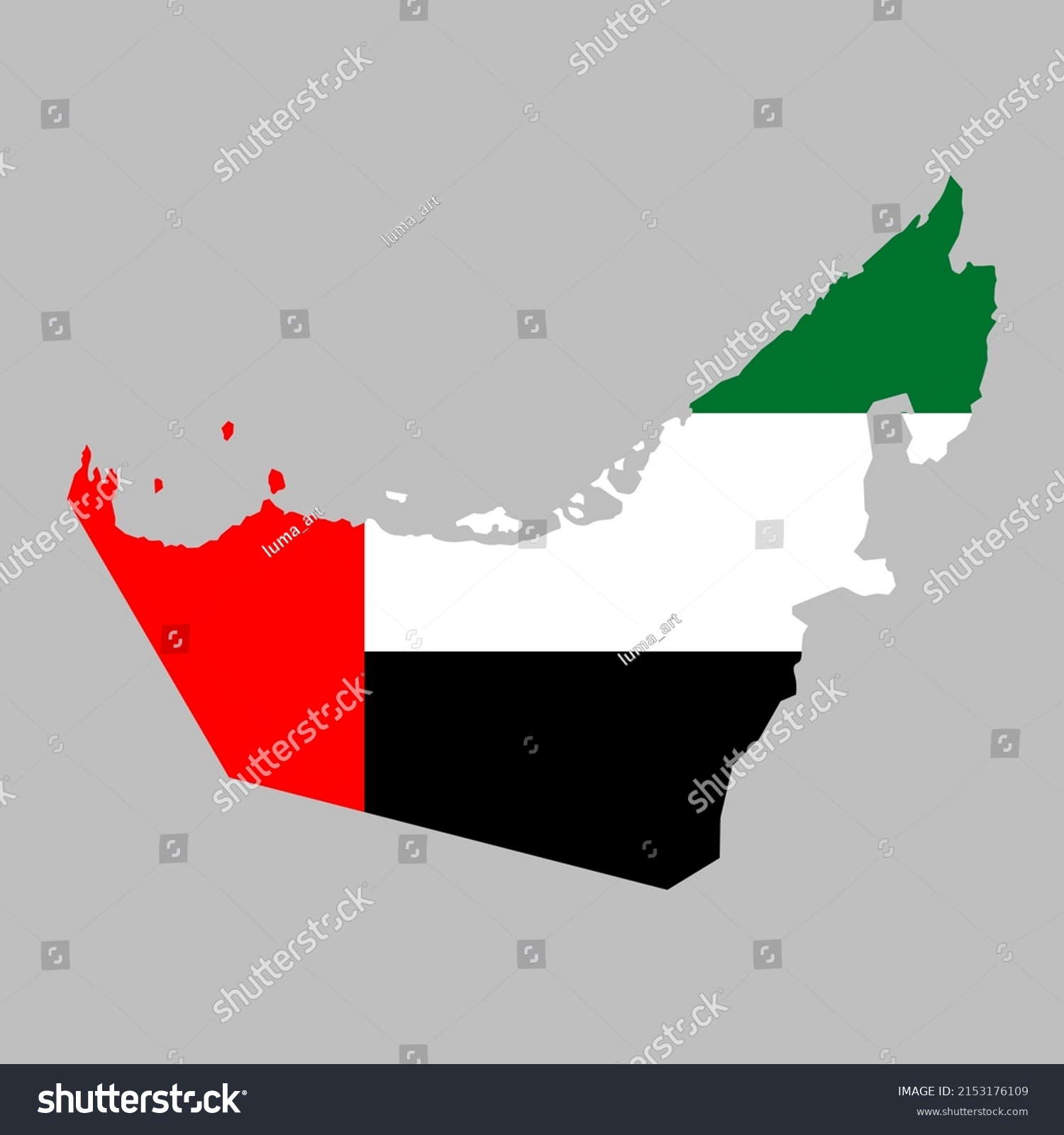 United Arab Emirates Flag Inside Map Stock Vector (Royalty Free ...