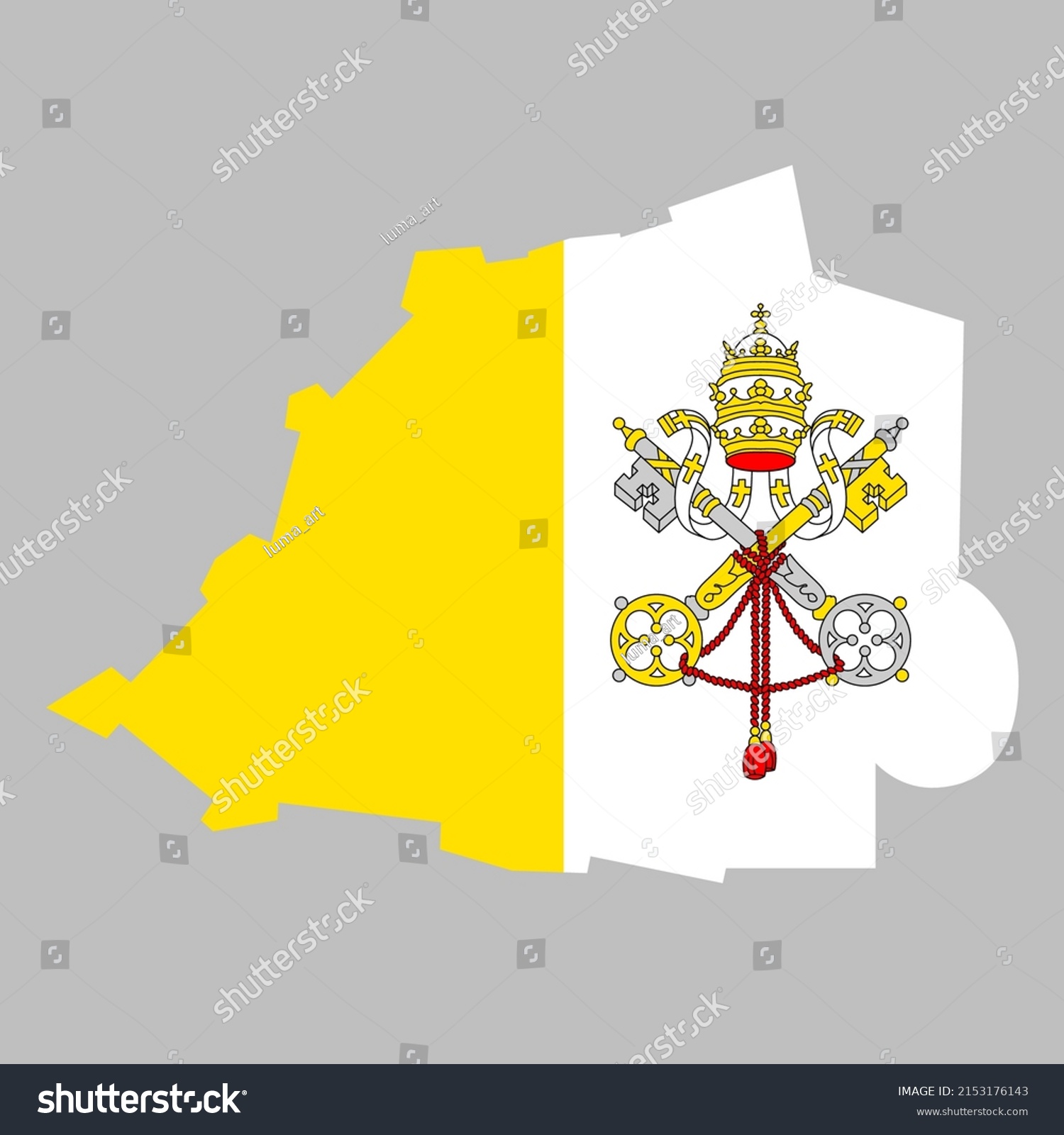 Vatican City Flag Inside Map Borders Stock Vector Royalty Free 2153176143 Shutterstock 2300