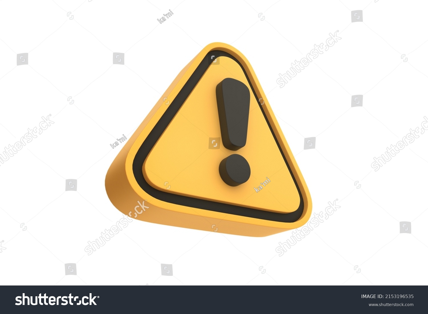 3d Rendering Danger Sign Warning Sign Stock Illustration 2153196535 ...