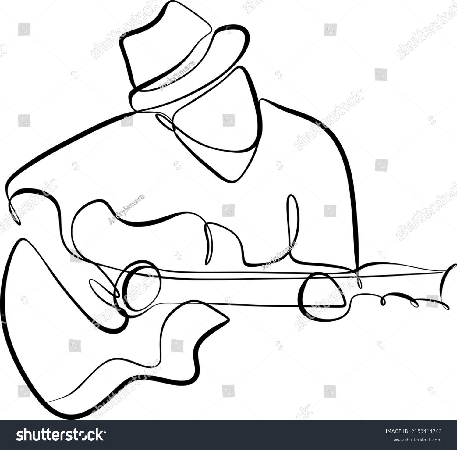 Continuous Line Art Music Player Stock Vector (Royalty Free) 2153414743 ...