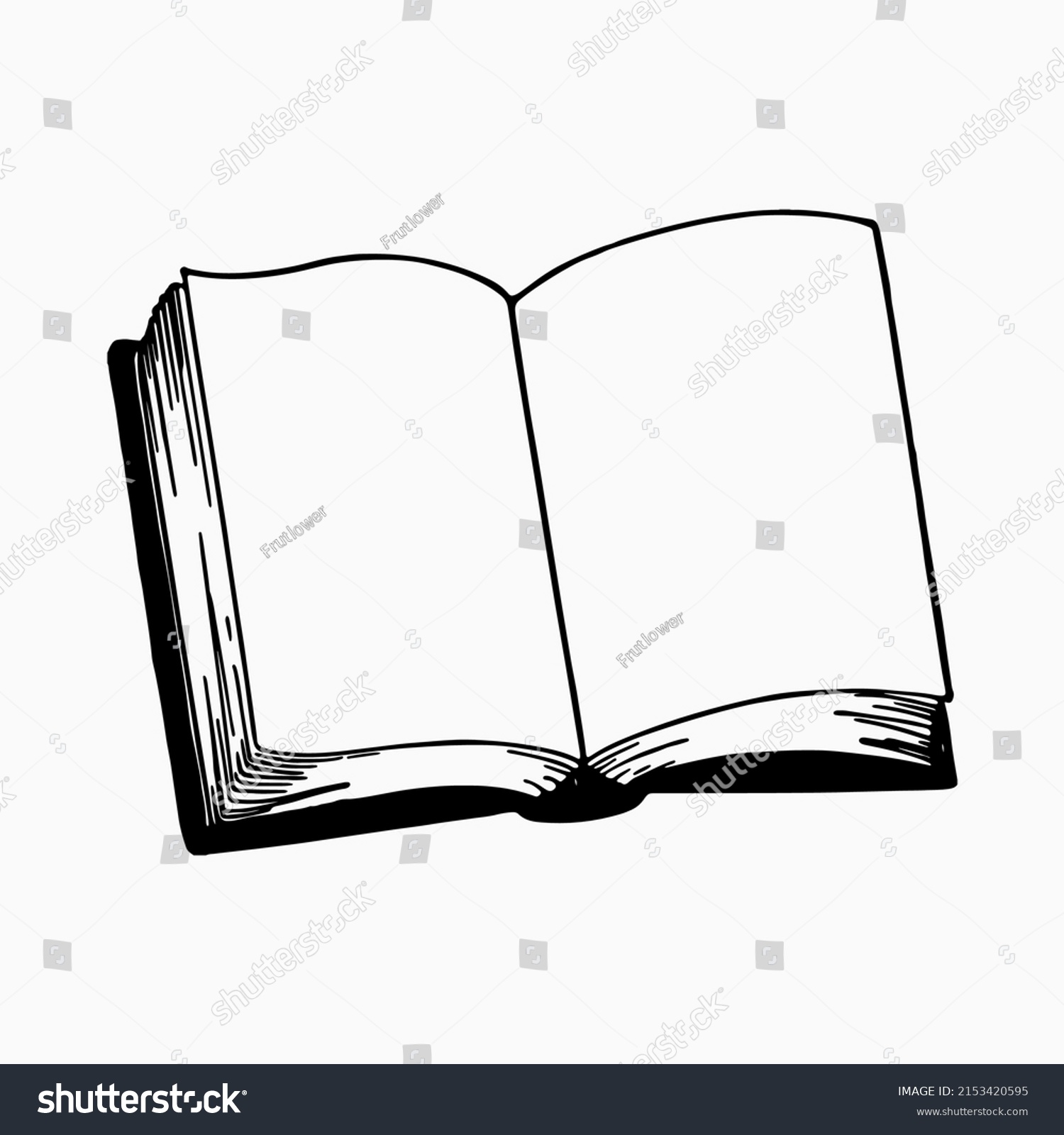 Continuous One Line Drawing Open Book Stock Vector (Royalty Free ...