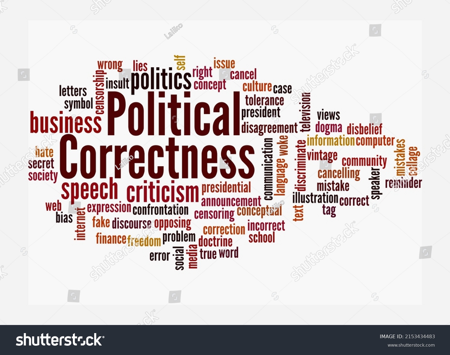 Word Cloud Political Correctness Concept Isolated Stock Illustration ...