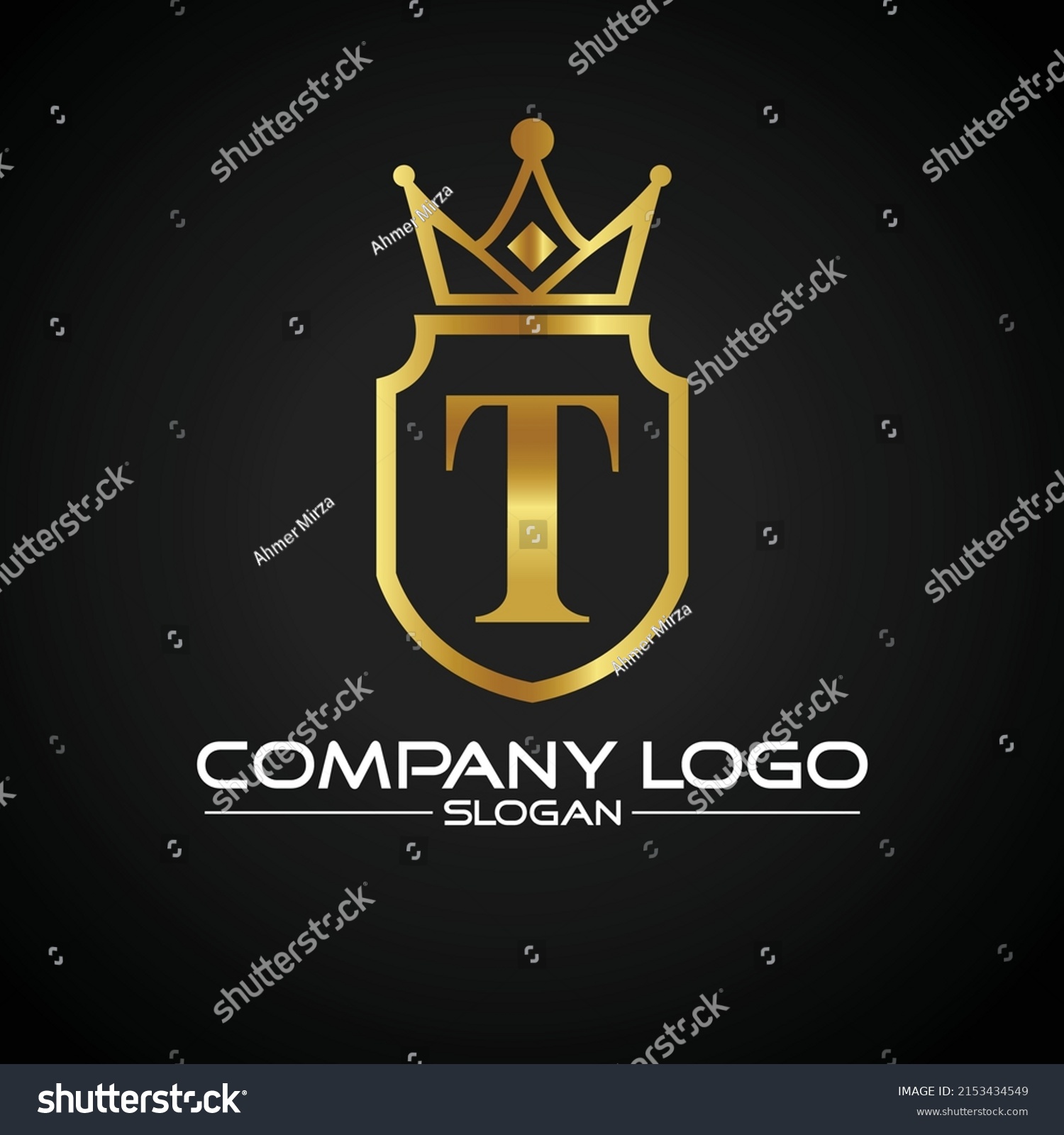 Letter T Crest Logo Alphabet Logotype Stock Vector (Royalty Free ...