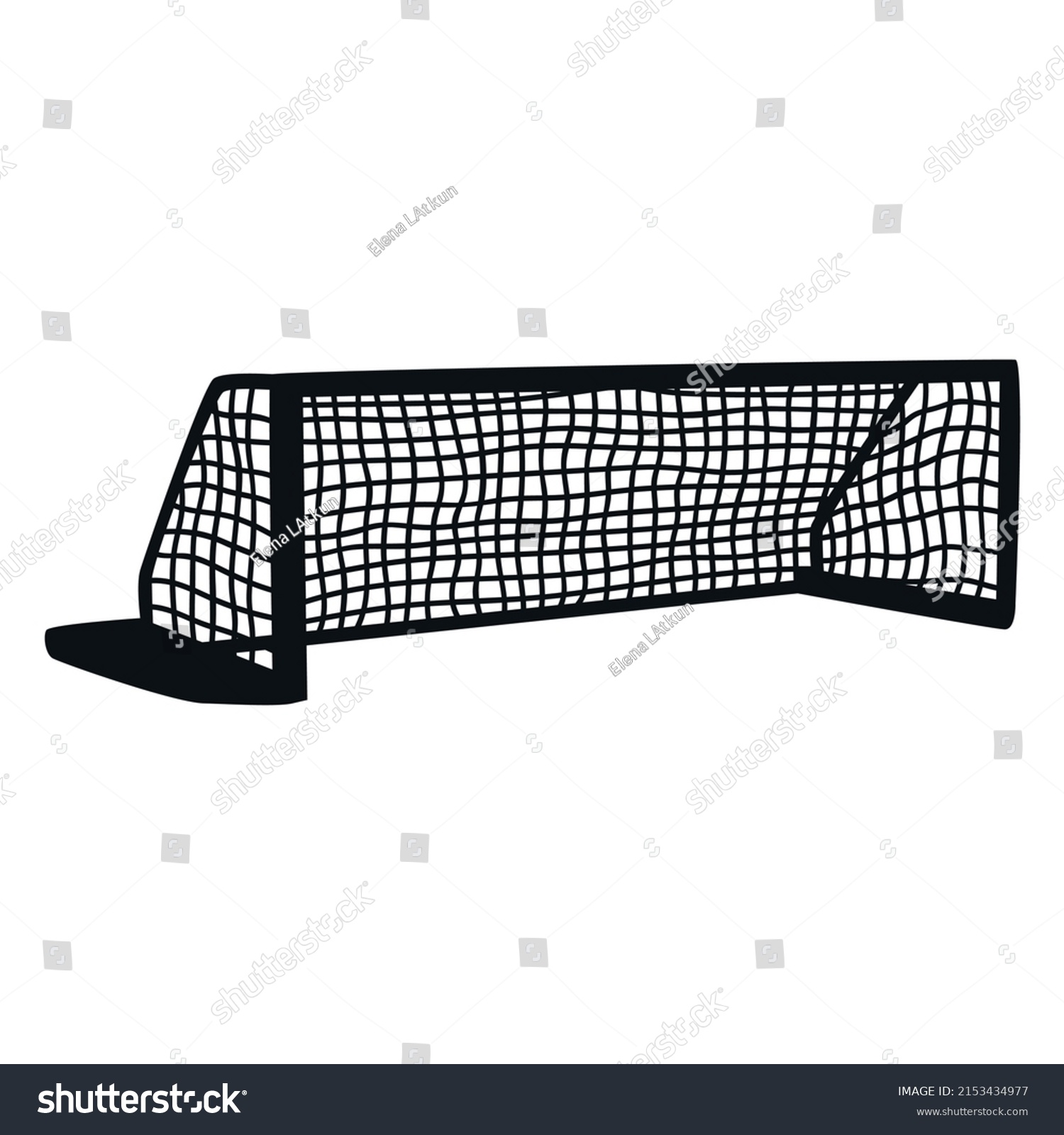 Soccer Goal Net Silhouette High Quality Stock Vector (Royalty Free ...