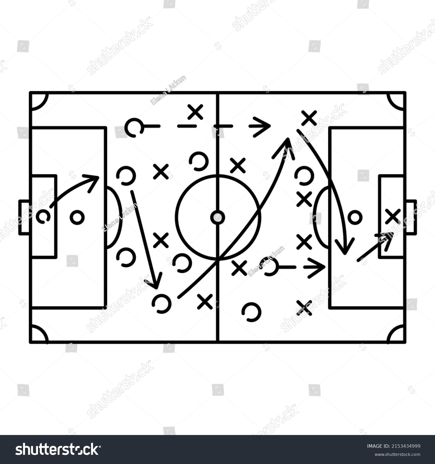 Soccer Strategy Stroke High Quality Vector Stock Vector (Royalty Free ...