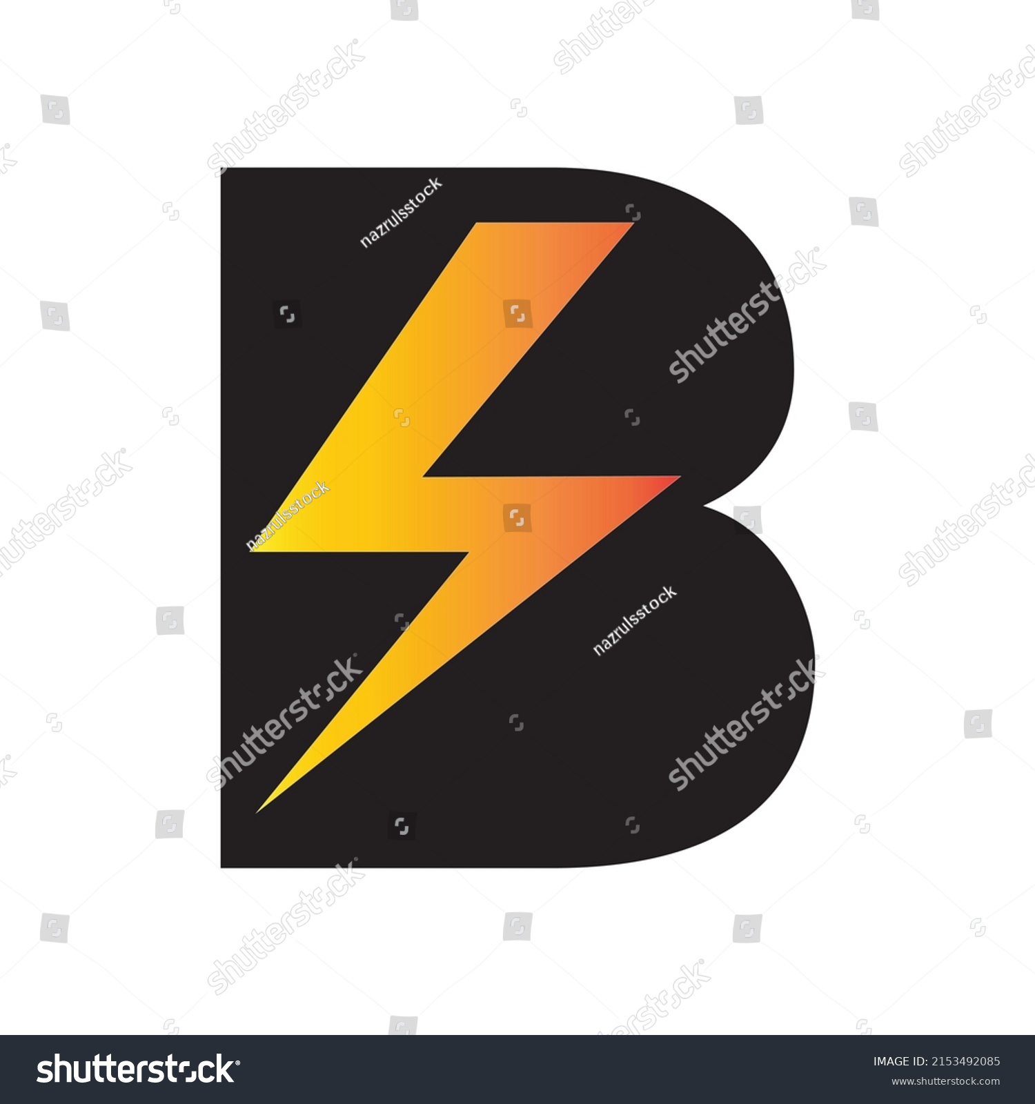 Power Logo B Letter Lightning On Stock Vector (Royalty Free) 2153492085 ...