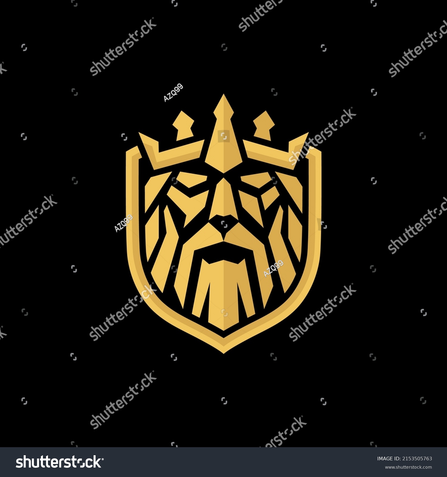 King Viking Logo Design Stock Vector (Royalty Free) 2153505763 ...