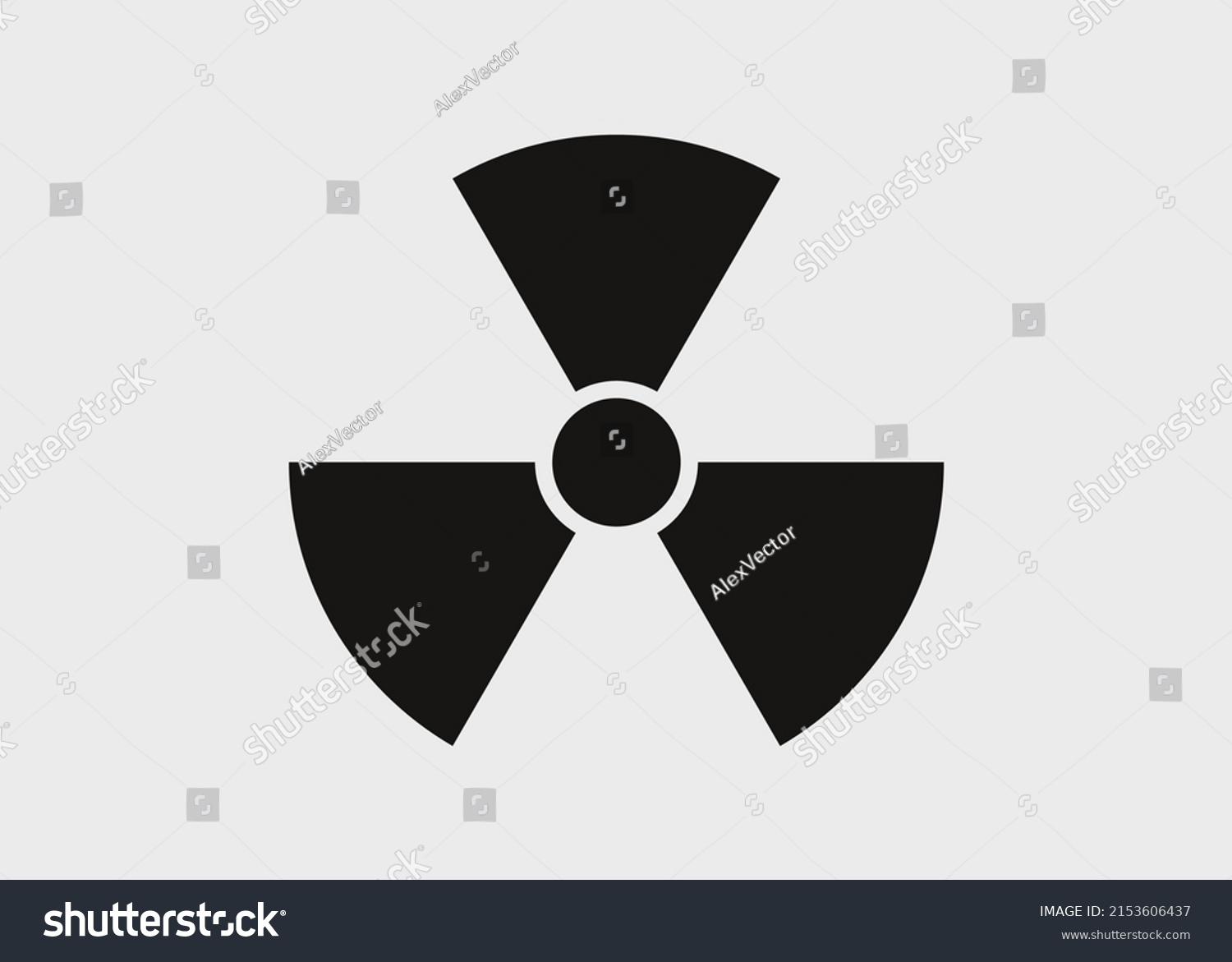 Black Nuclear Danger Icon Atomic Sign Stock Vector (Royalty Free ...