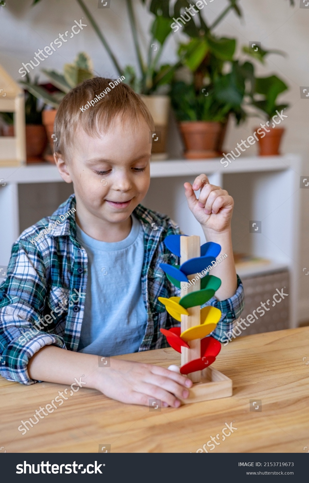 Montessori Material Musical Instrument Cheerful Little Stock Photo ...