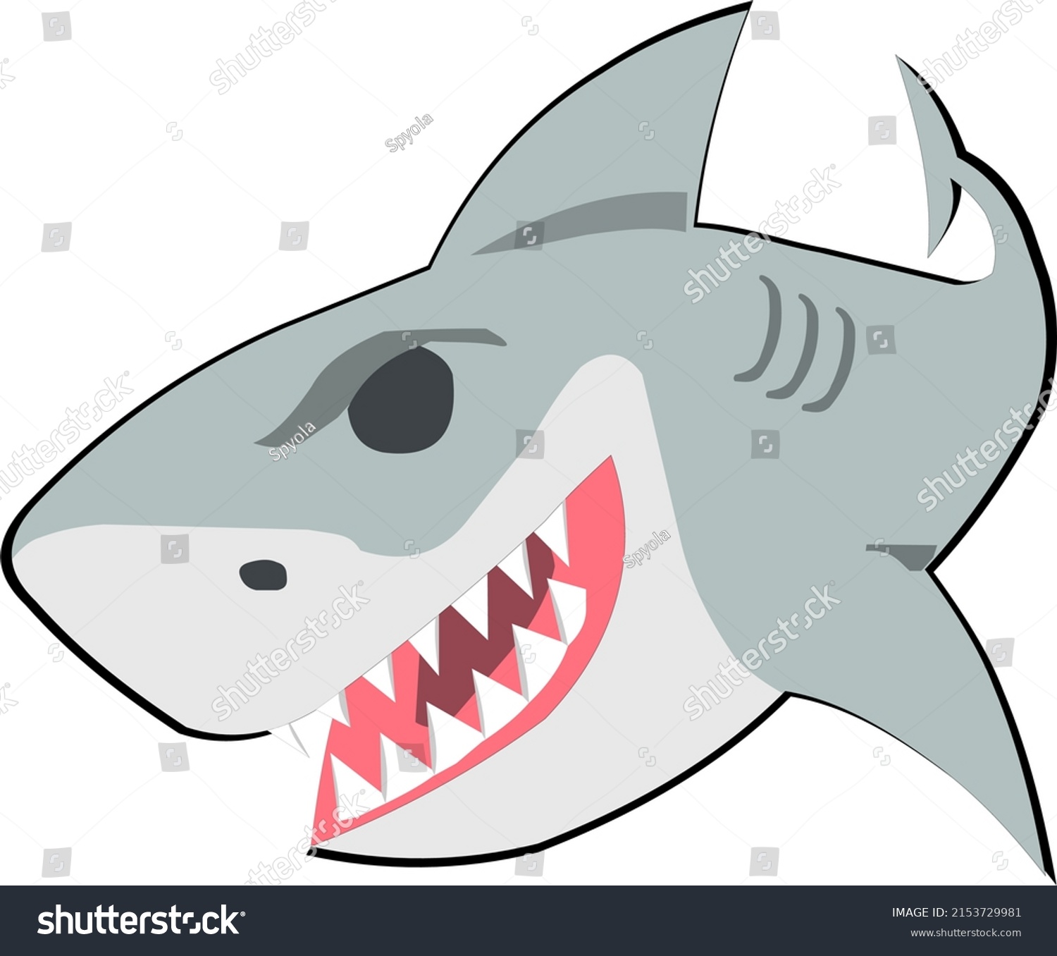 Cute Baby Shark Vector Design Stock Vector (Royalty Free) 2153729981 ...