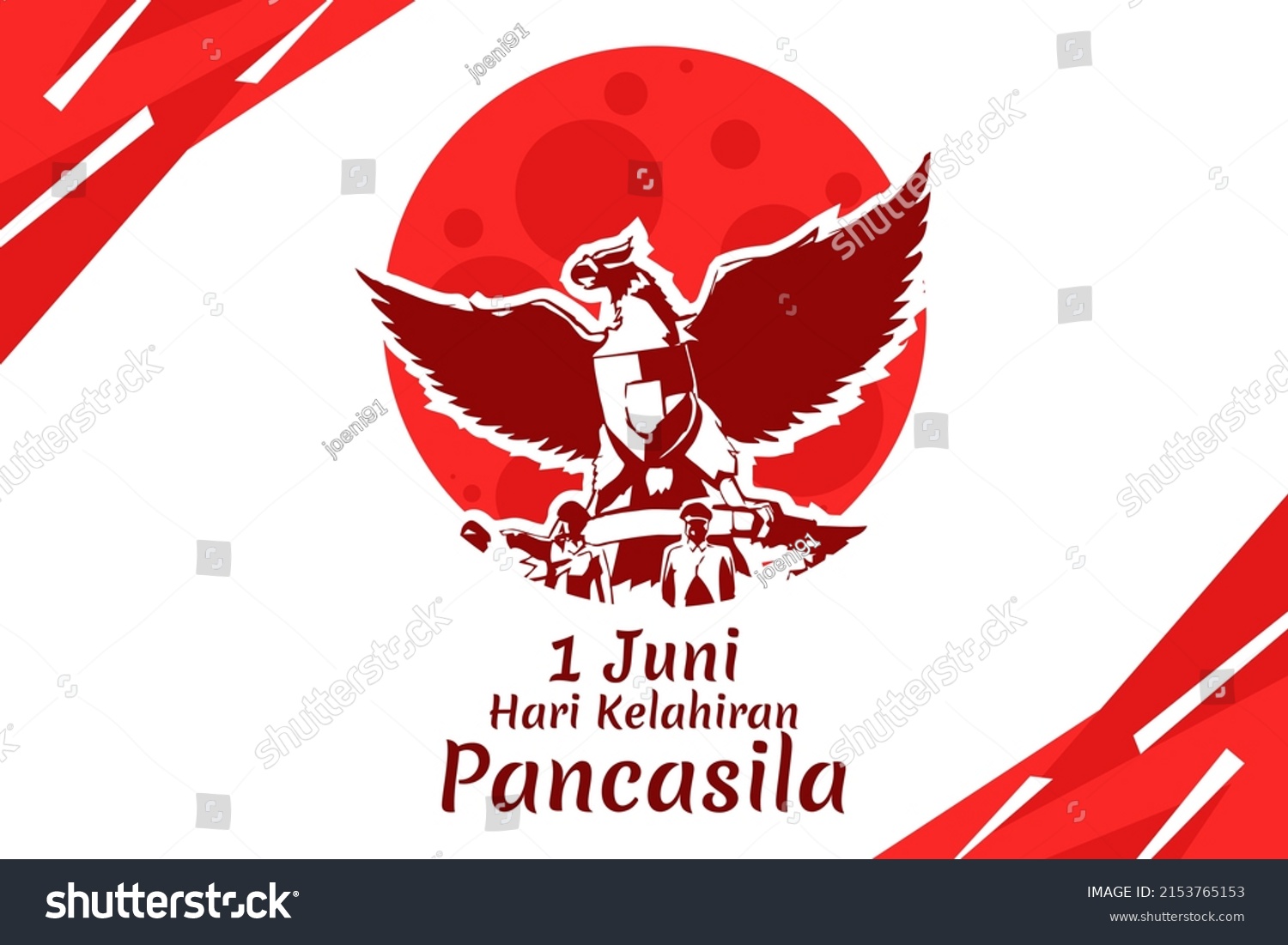 Translation June 1 Happy Birthday Pancasila Stock Vector Royalty Free 2153765153 Shutterstock 9056