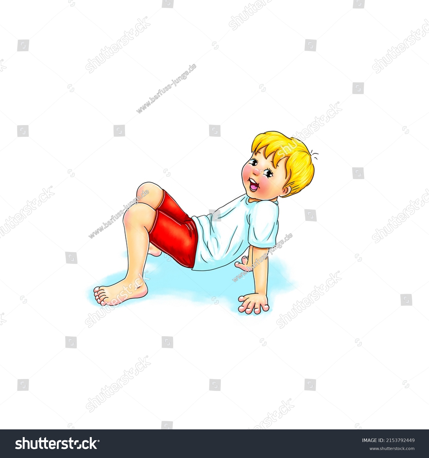 Yoga Kids Pose Crab Cute Boy Stock Illustration 2153792449 | Shutterstock