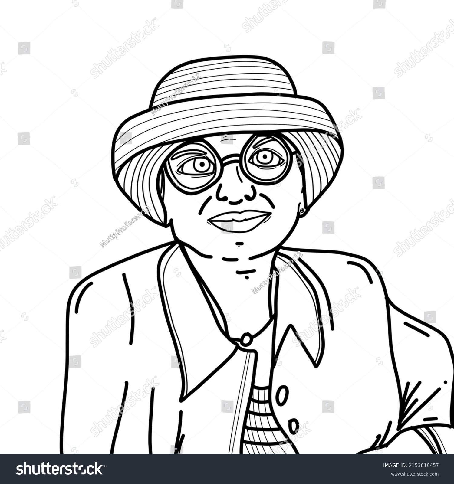 Transparent Background Line Art Drawing Irma Stock Illustration