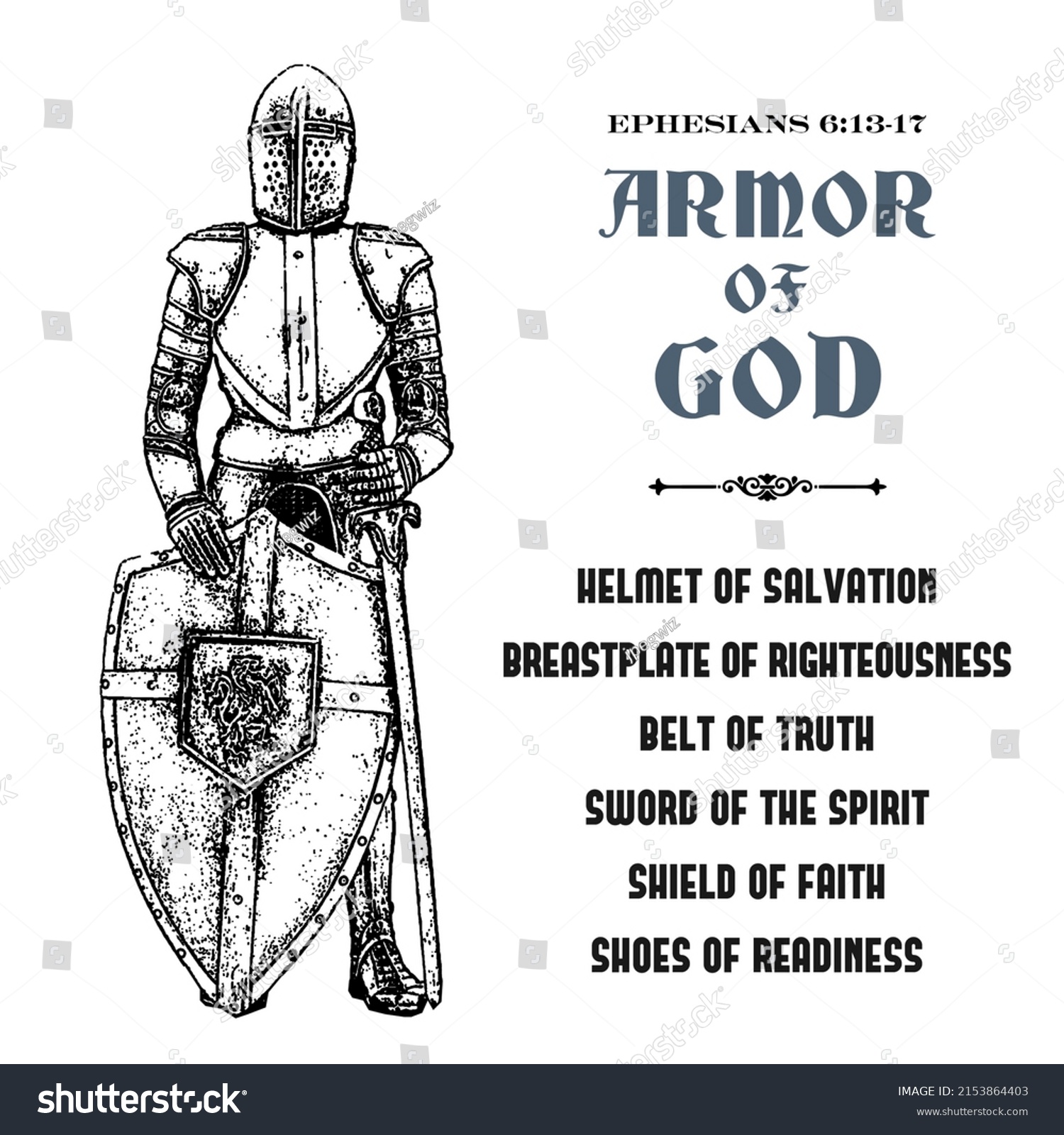 Ephesians 61317 Full Armor God Knight Stock Illustration 2153864403 ephesians-61317-full-armor-god-knight-stock-illustration-2153864403