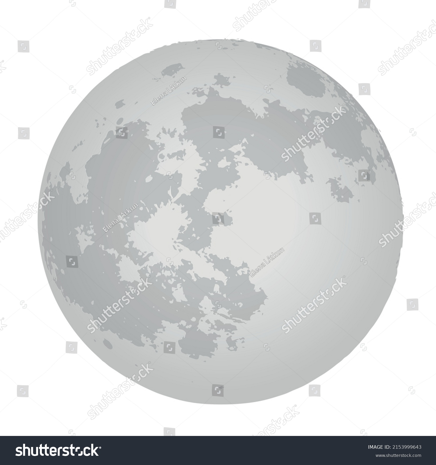 Realistic Moon High Quality Vector Stock Vector (Royalty Free ...