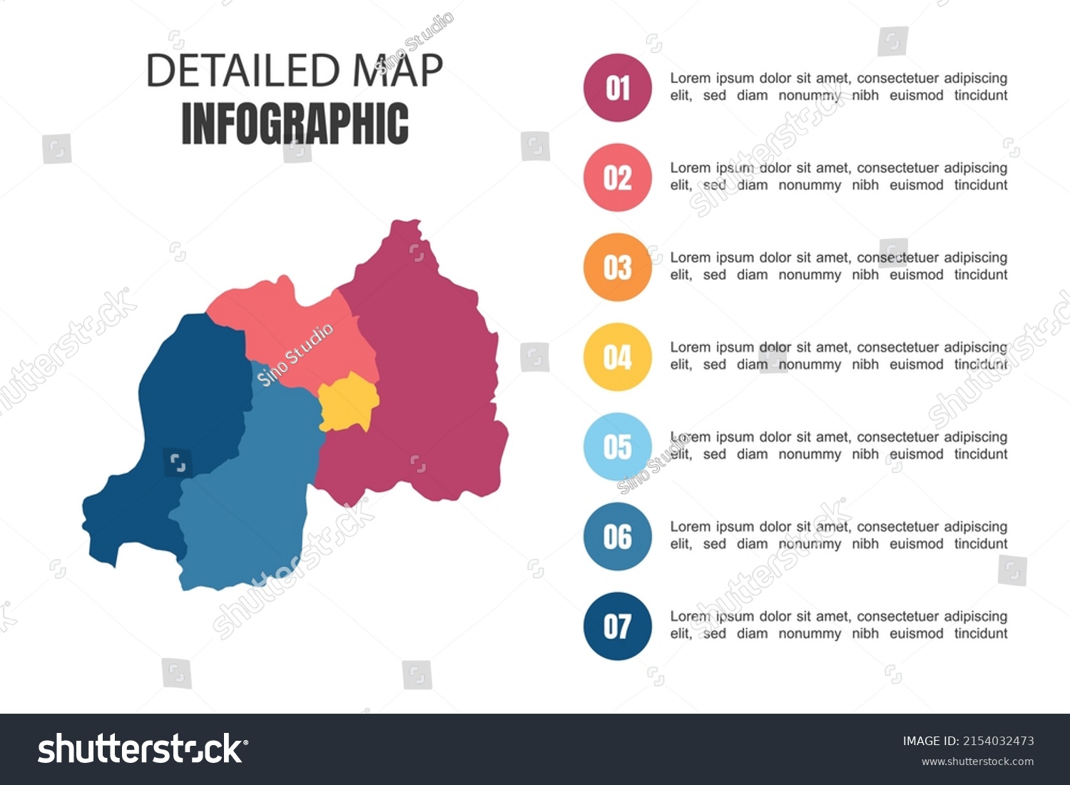 Modern Detailed Map Infographic Rwanda Stock Vector Royalty Free   Stock Vector Modern Detailed Map Infographic Of Rwanda 2154032473 