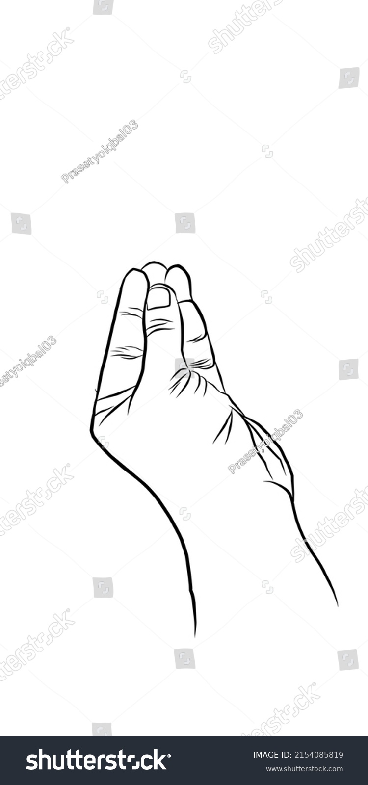 Hand Fingers Aesthetic Clip Art Stock Illustration 2154085819 