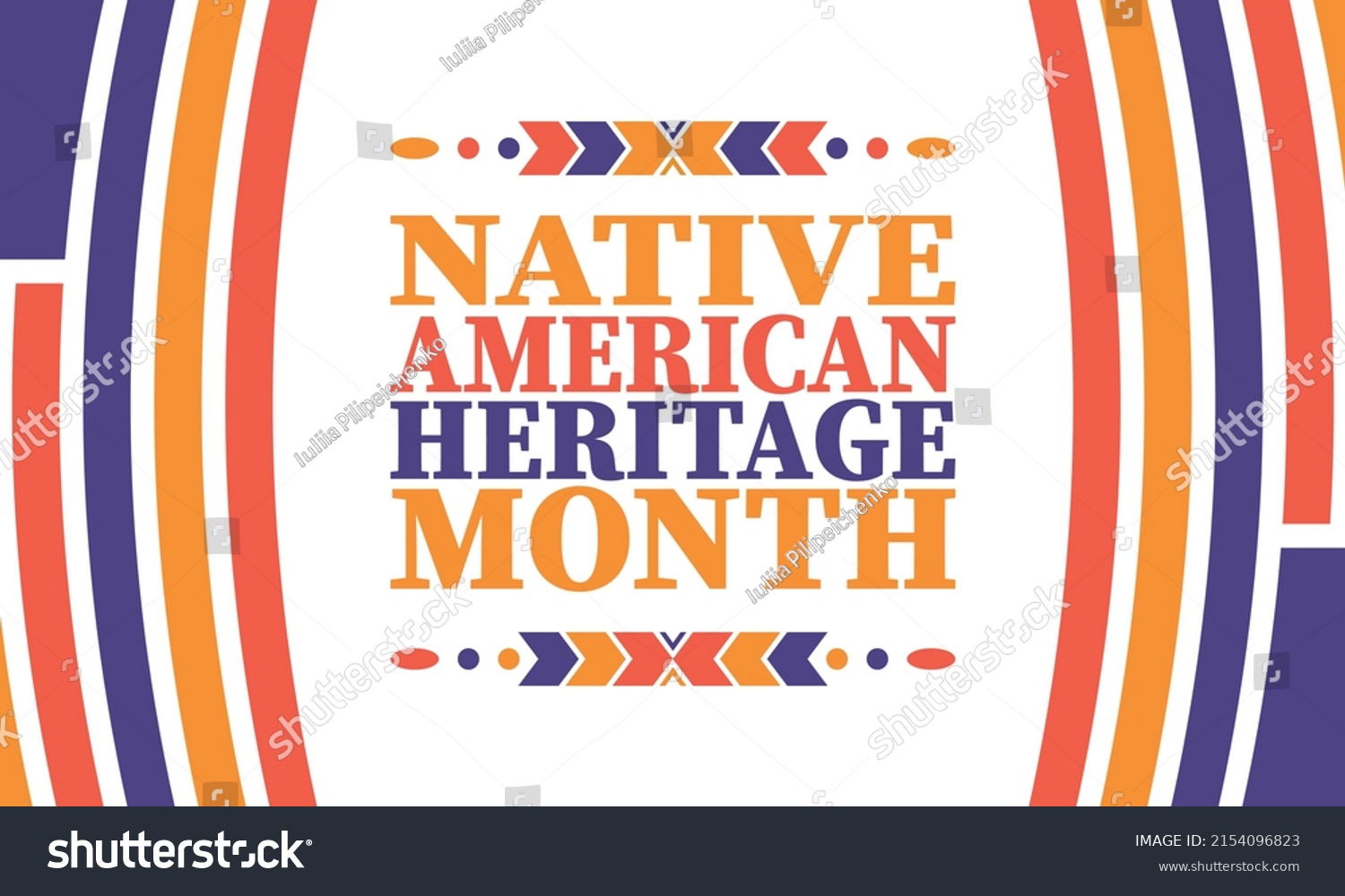 Native American Heritage Month American Indian Stock Vector (Royalty ...