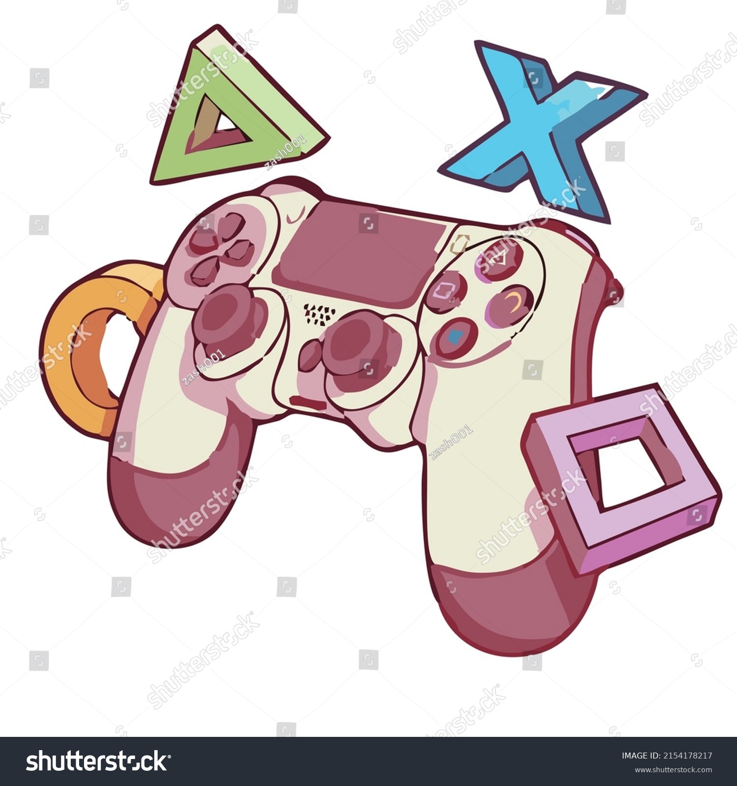 Joy Stick Game Handle Joy Stick Stock Vector (Royalty Free) 2154178217 ...