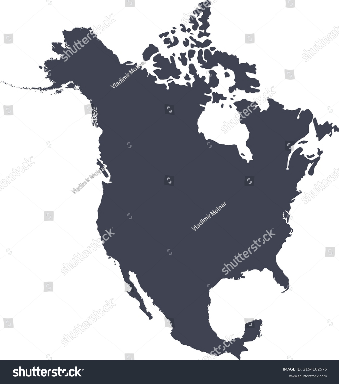 Vector Illustration North America Map Stock Vector (Royalty Free ...