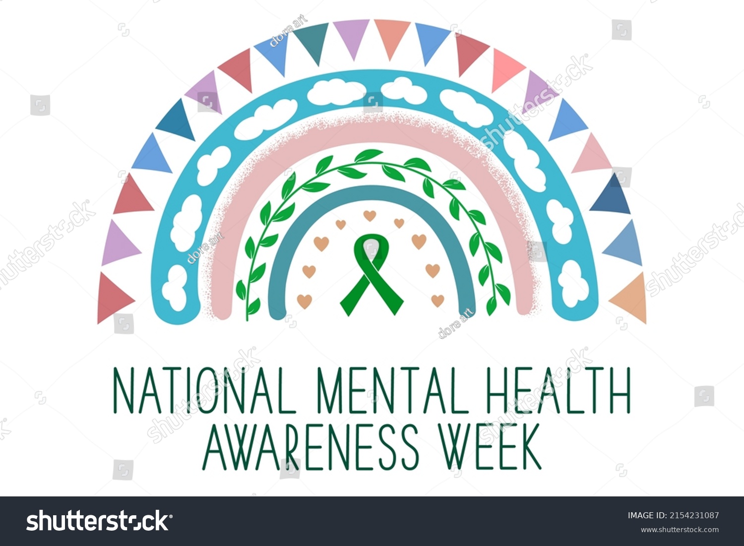 National Mental Health Awareness Week Vector Stock Vector (Royalty Free