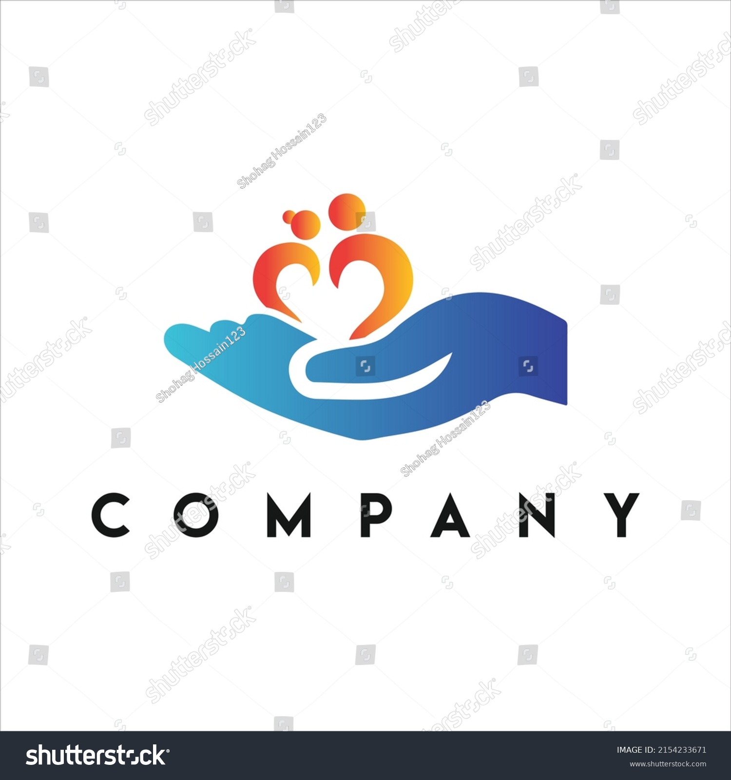 Elderly Care Logo Vector Design Stock Vector (royalty Free) 2154233671 